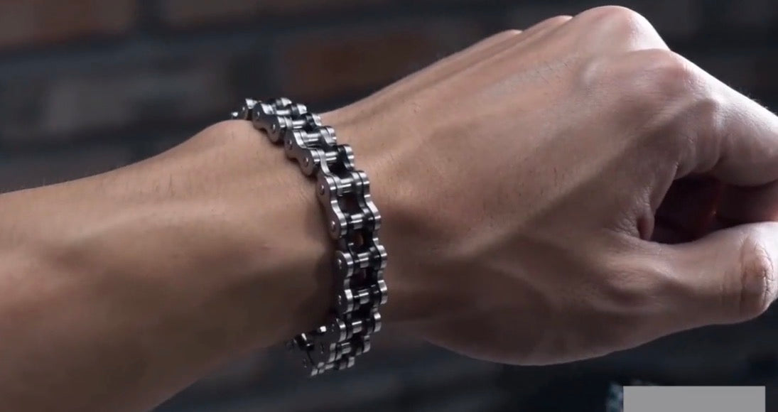 Stainless Steel Bike Chain Bracelet