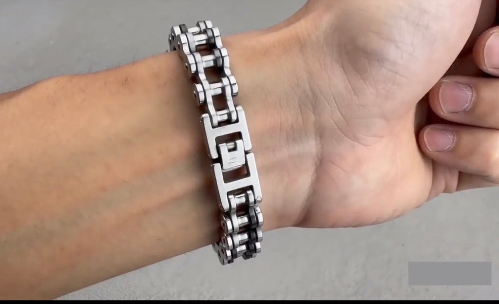 Stainless Steel Bike Chain Bracelet