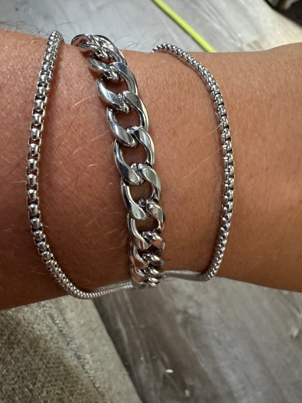 Layered Curb Chain Bracelet