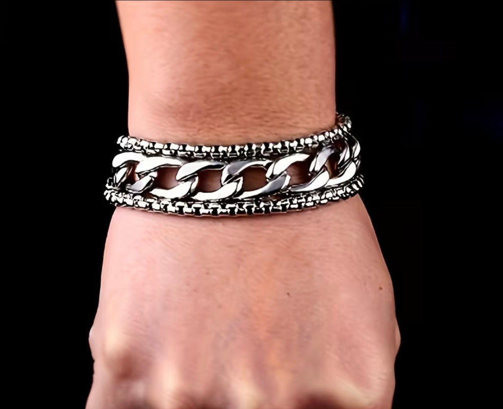 Layered Curb Chain Bracelet