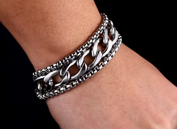 Layered Curb Chain Bracelet