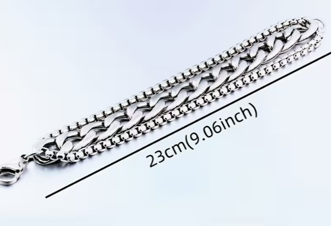 Layered Curb Chain Bracelet