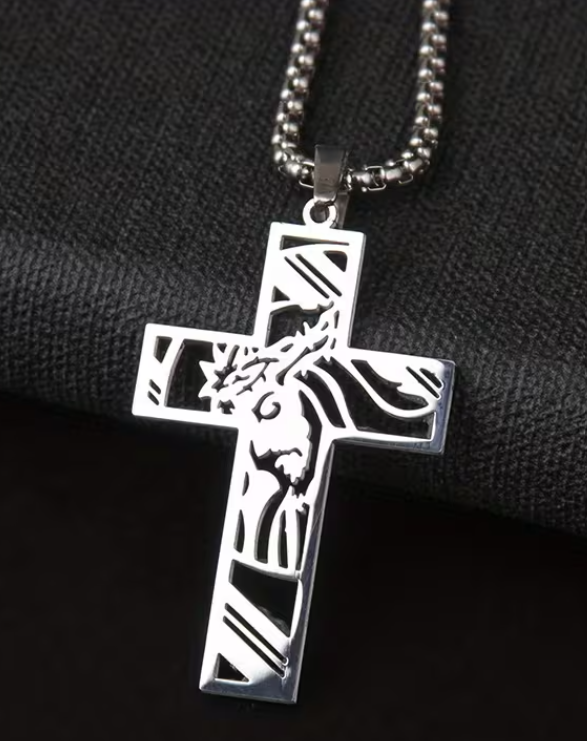 Crown of Thorns Cross Pendant Necklace
