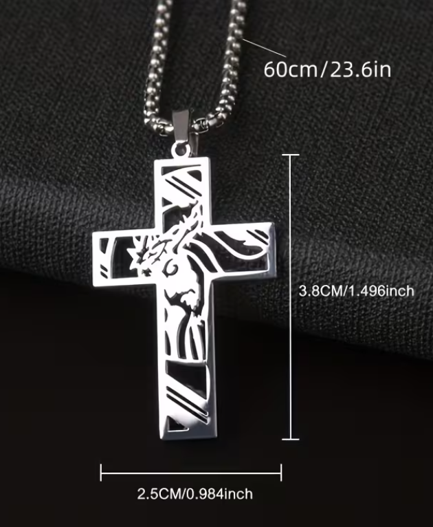 Crown of Thorns Cross Pendant Necklace