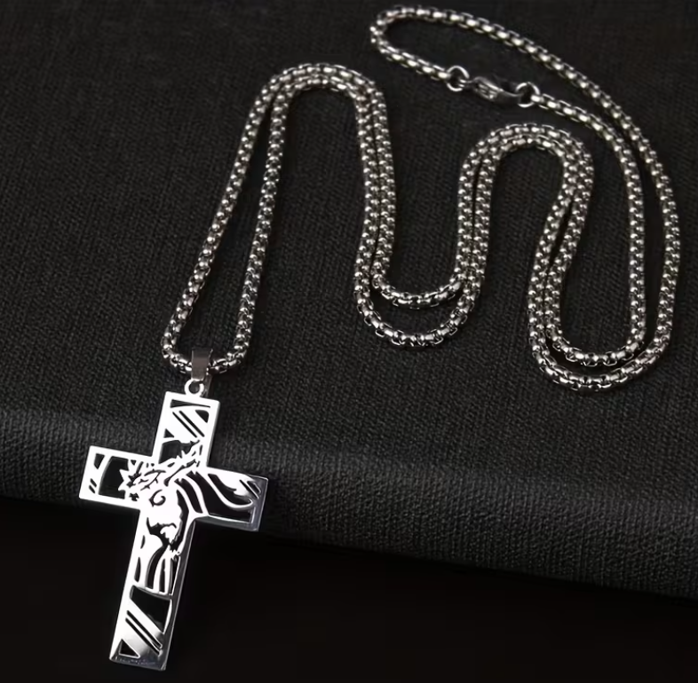 Crown of Thorns Cross Pendant Necklace