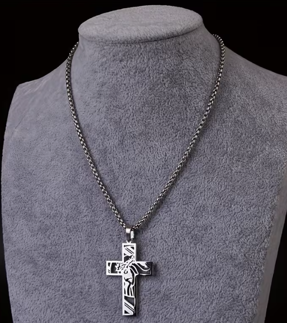 Crown of Thorns Cross Pendant Necklace