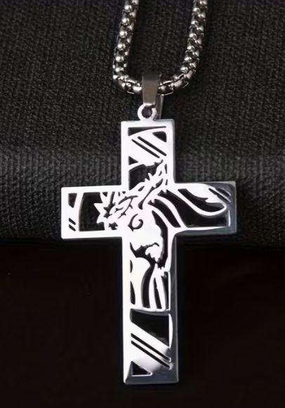 Crown of Thorns Cross Pendant Necklace