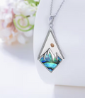 Stainless Steel Faith Can Move the Mountain Abalone Shell Necklace