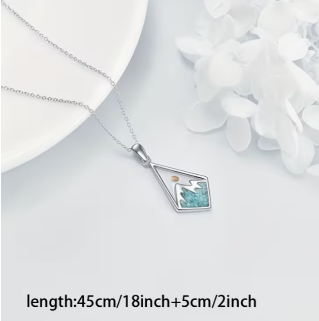 Stainless Steel Faith Can Move the Mountain Abalone Shell Necklace