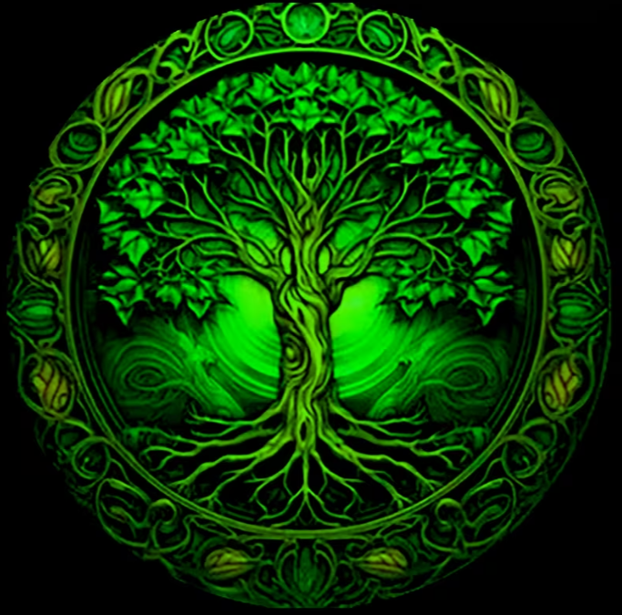 Glow in the Dark Tree of Life Stainless Steel Pendant Necklace, White K Plated