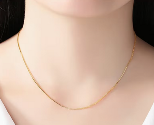 22 Inch Gold Box Chain Necklace for Pendants and Jewelry Making