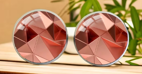 Art Image Glass Dome Stud Earrings, 316 Stainless Steel, Multiple Styles